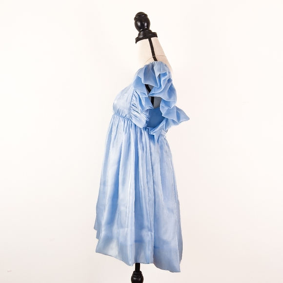 NWT Storia Sky Blue Shimmer Mini Dress - Picture 2 of 5